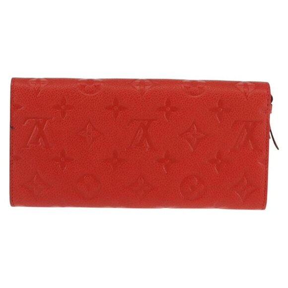LOUIS VUITTON Monogram Empreinte Portefeuille Curieuse Red M60300 Auth bs29504 - Picture 2 of 16